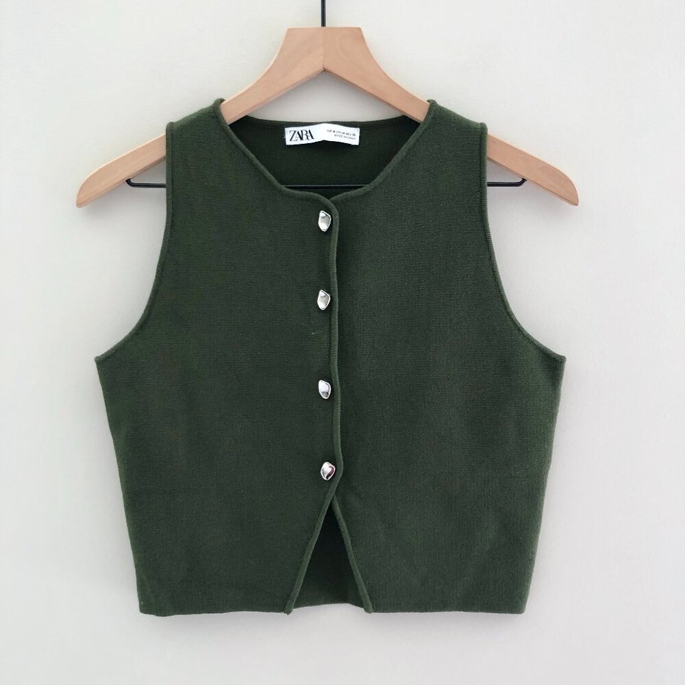 Zara Olive Green Tank Top